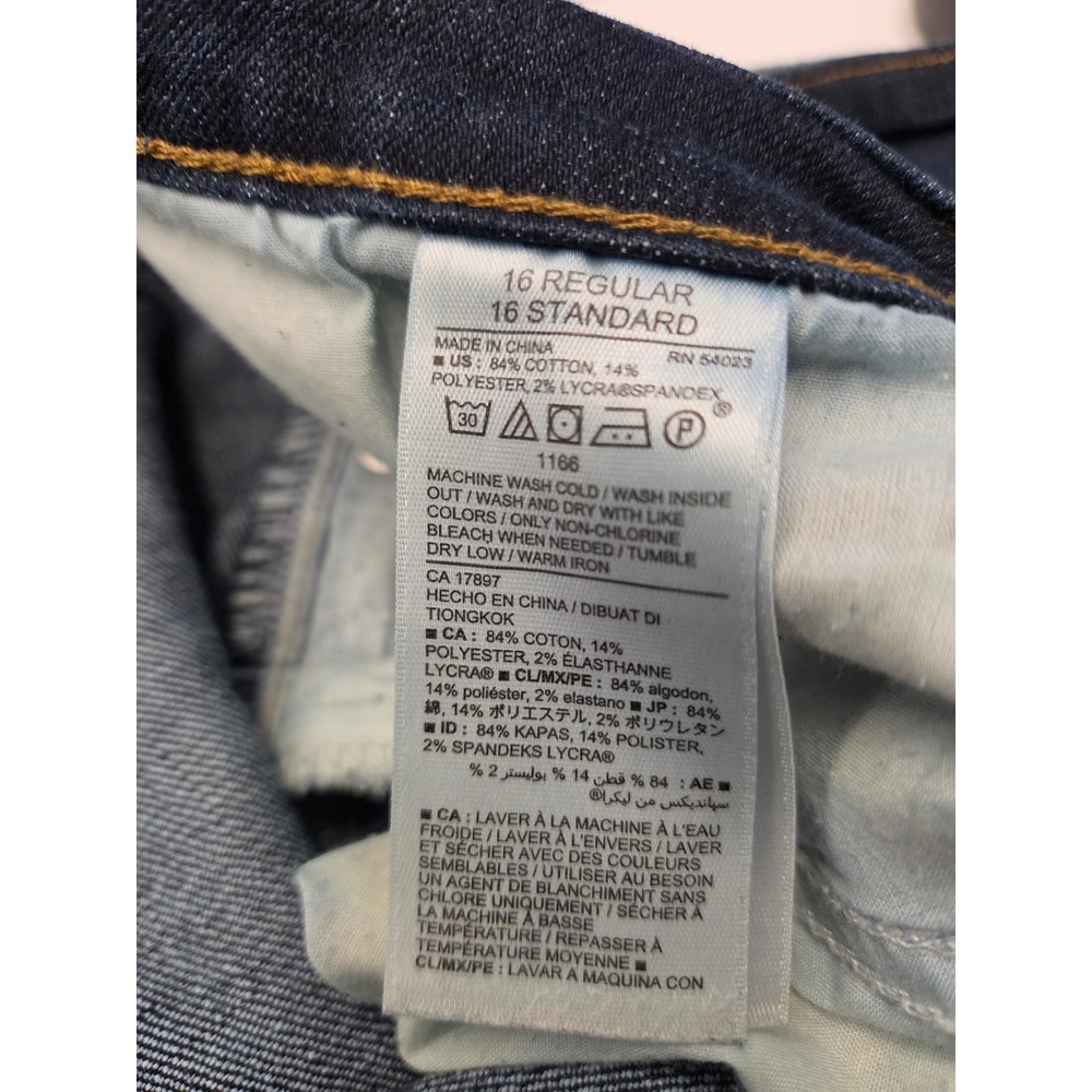 Old Navy Curvy Profile Mid-Rise Dark Wash Bootcut Jeans Womens Size 16 Regular - Picture 4 of 5